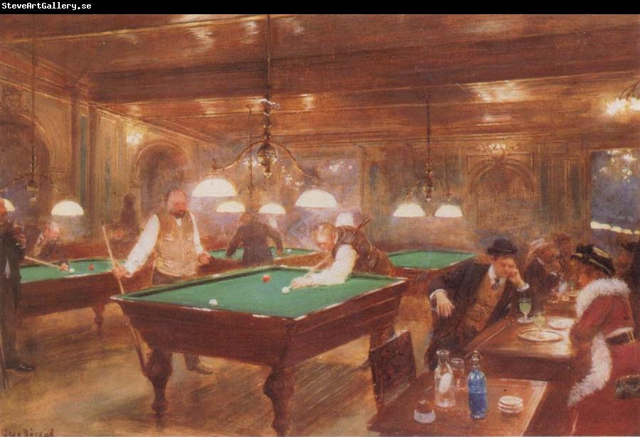 Jean Beraud The Billiard Parlour